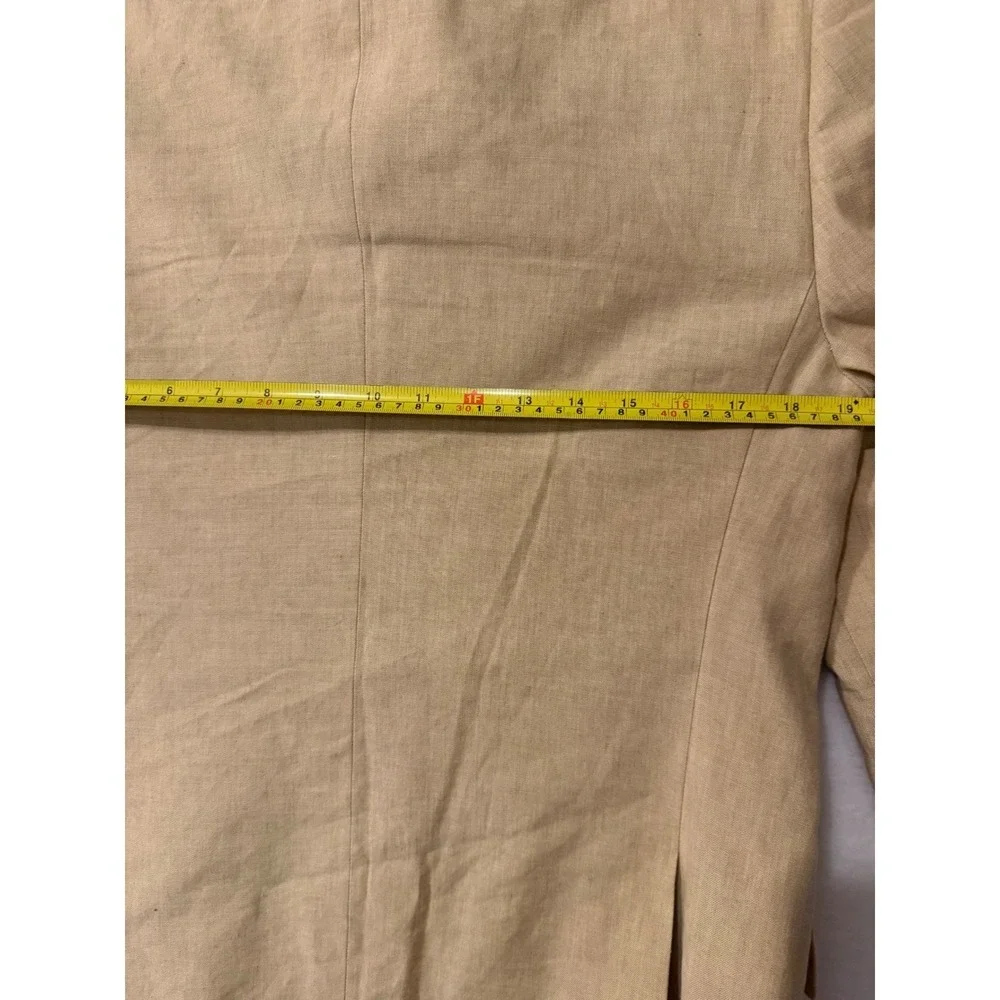 Banana Republic Blazer‎ Mens 38S Tan Linen Cotton Blend 3 Button Coat Jacket